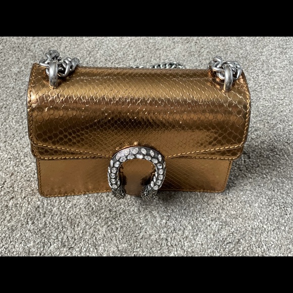 Gucci Dionysus GG Supreme Mini Gold Python - Picture 2 of 10